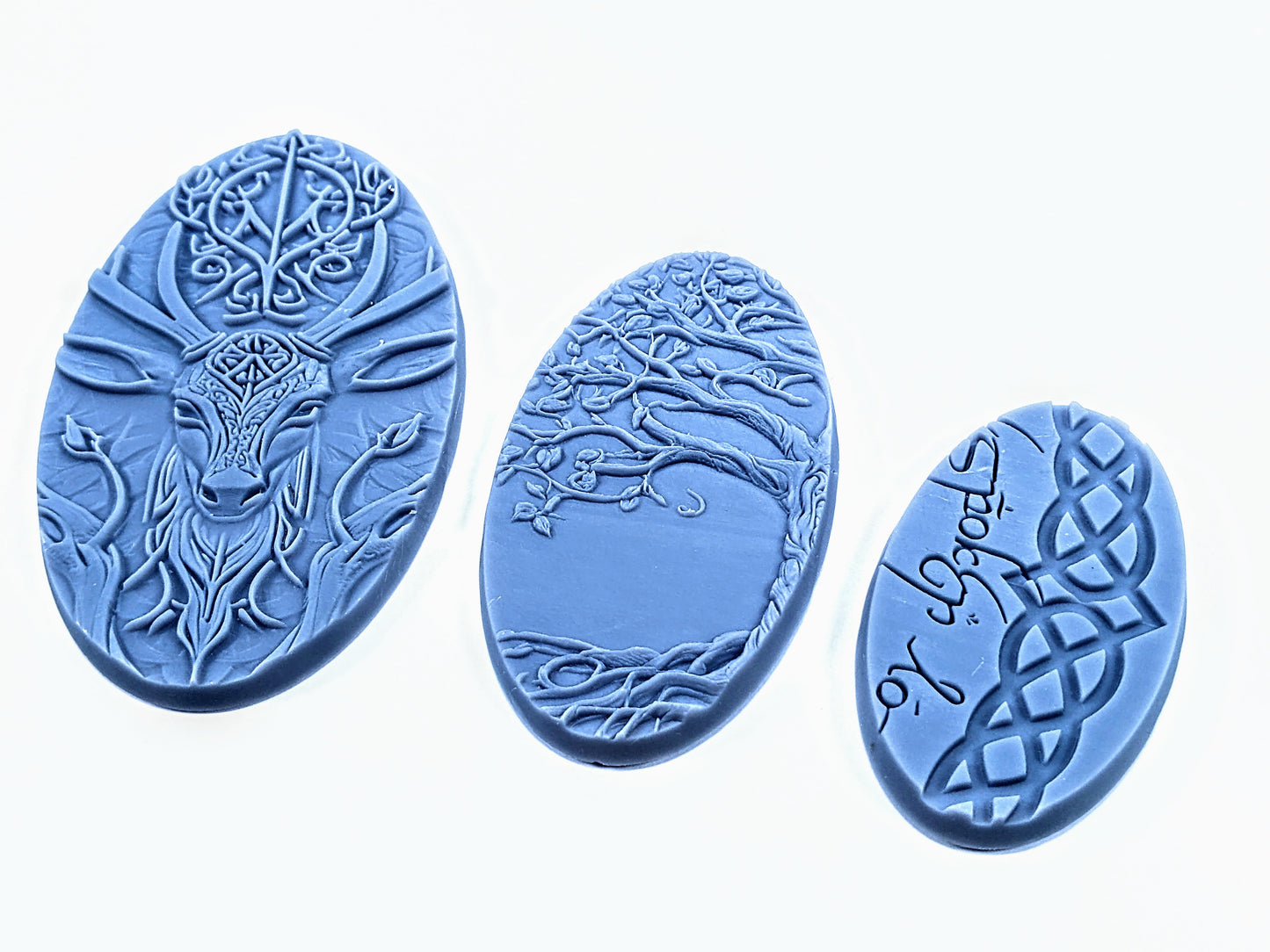 33-Piece Round Base Set with Magnet Slots : Elven Carvings