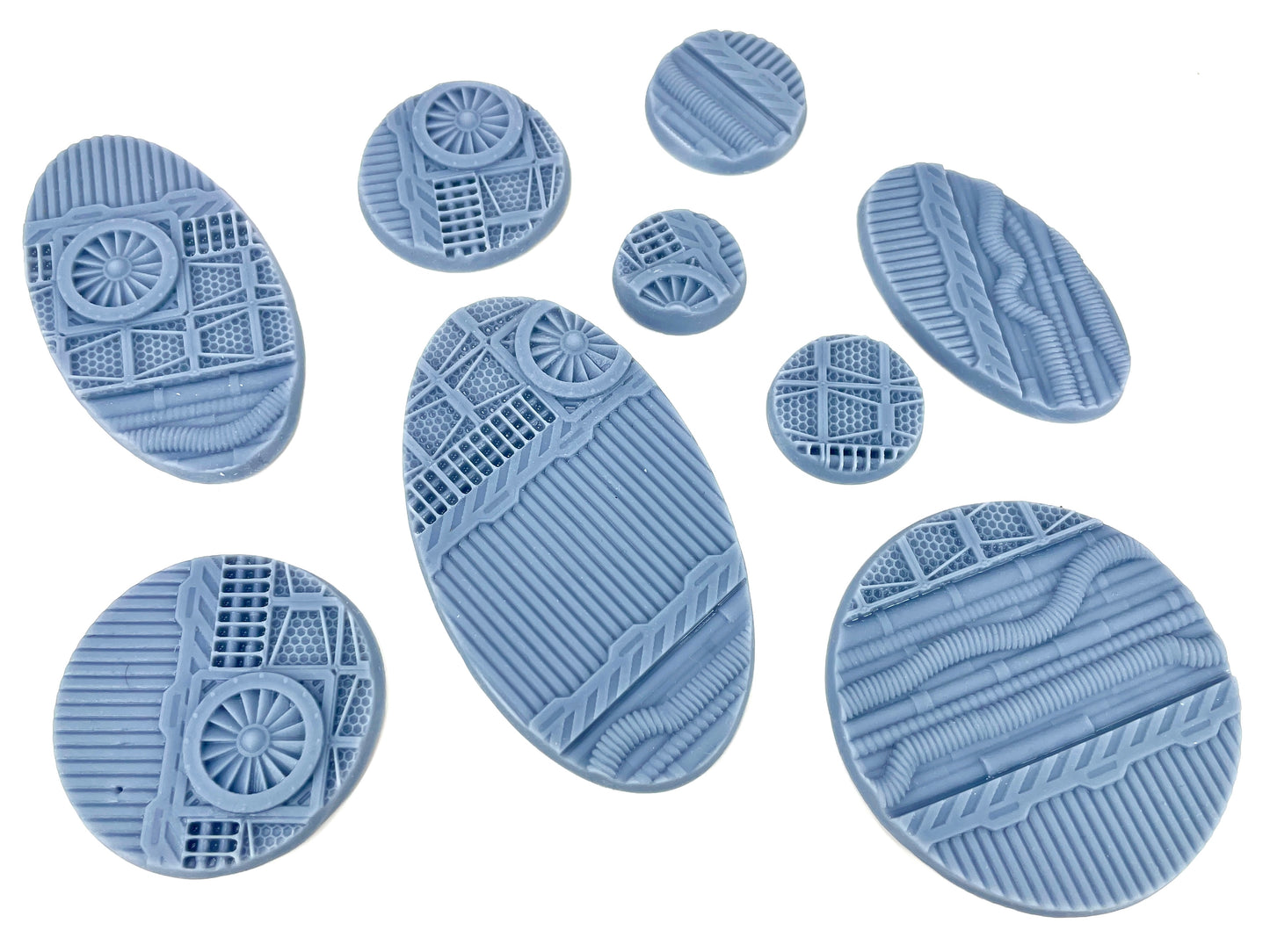33-Piece Round Base Set with Magnet Slots : Industrial Walkway