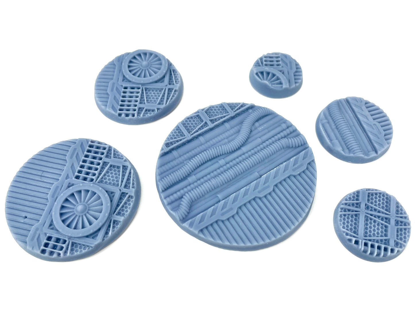 33-Piece Round Base Set with Magnet Slots : Industrial Walkway