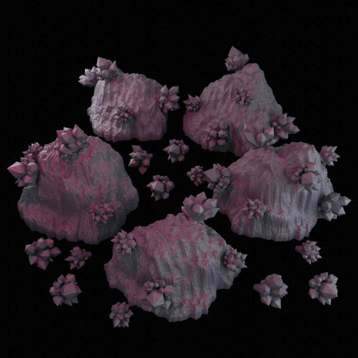 Infernal Ore Minable Terrain Set (LED Tealight)
