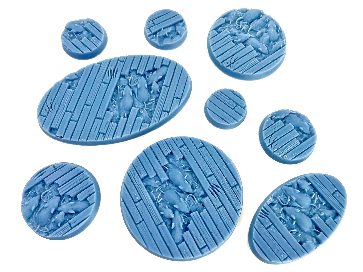 33-Piece Round Base Set with Magnet Slots: Rats Under Planks
