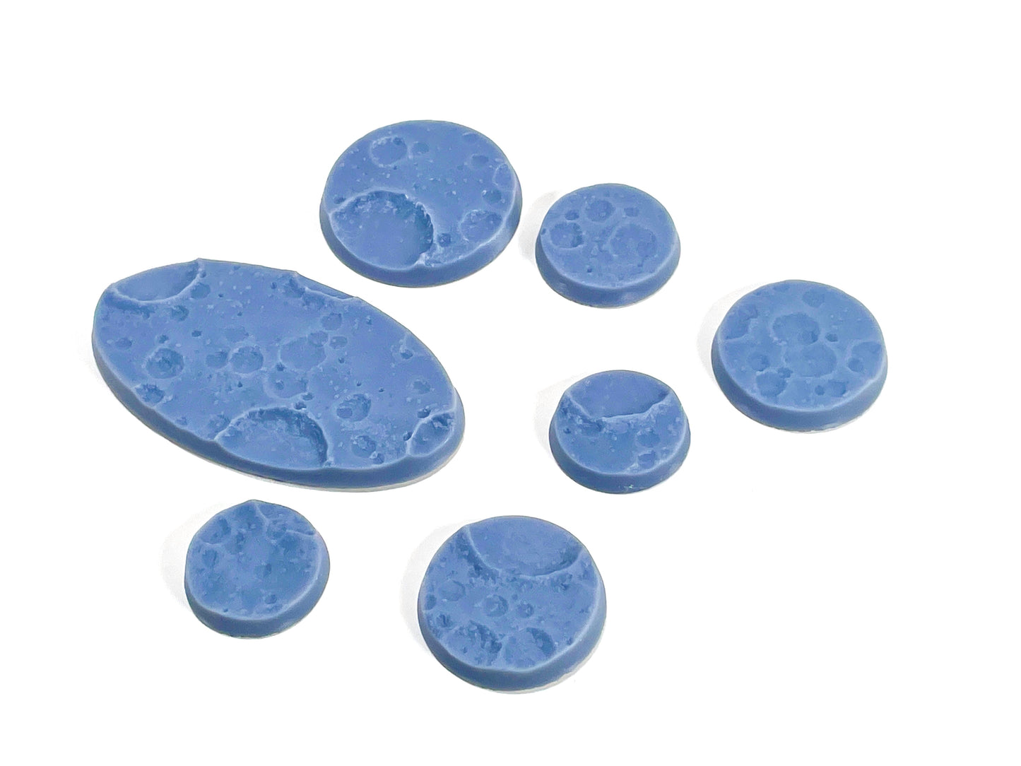 33-Piece Round Base Set with Magnet Slots : Moon Craters