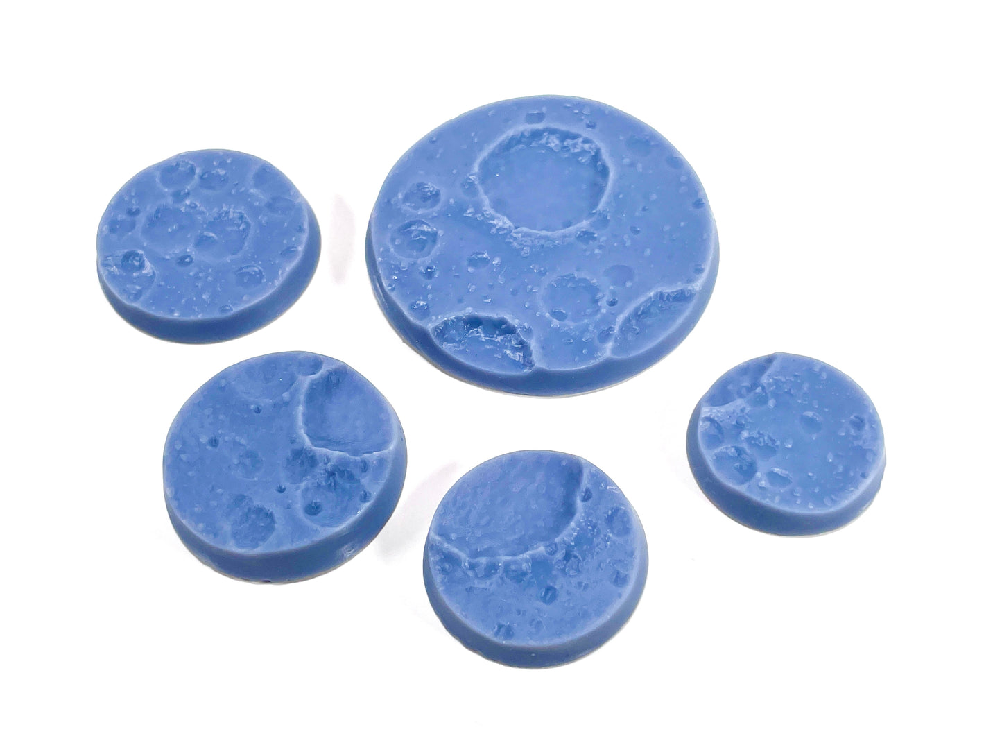 33-Piece Round Base Set with Magnet Slots : Moon Craters