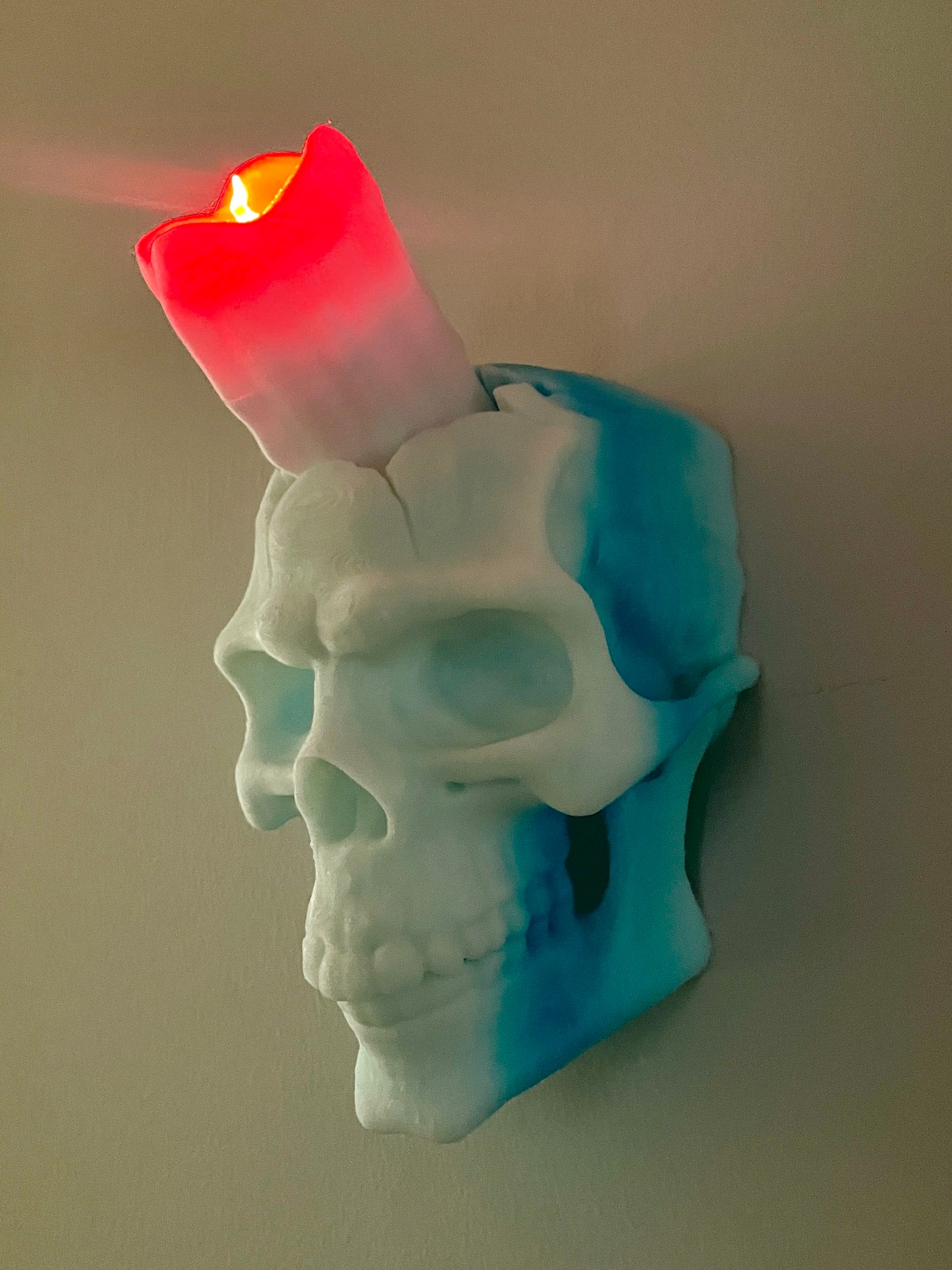 Skull Wall Mount Tealight Holder