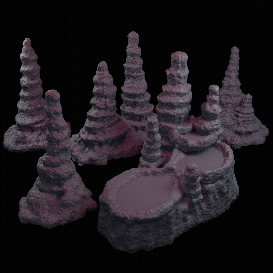 Witches Fingers Stalagmites Set