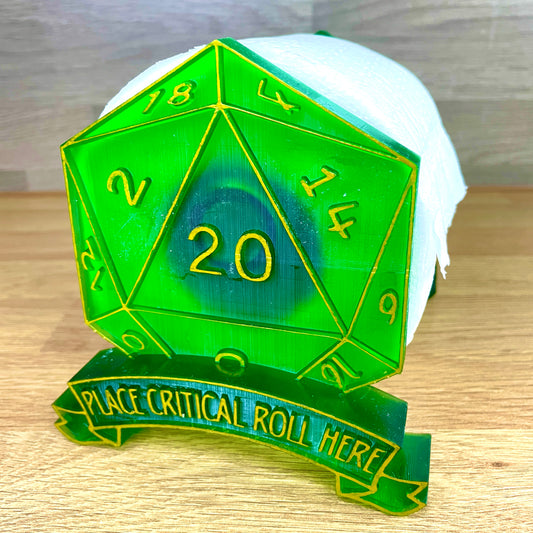 D20 Critical Roll Holder | Toilet/Kitchen Roll Dispenser