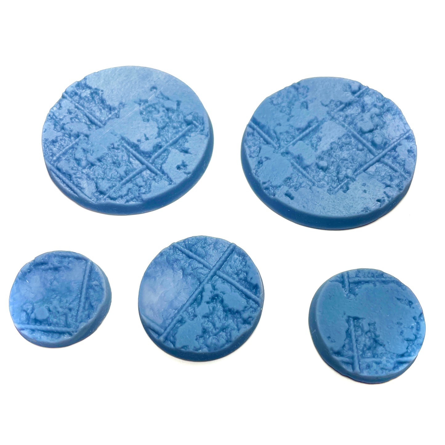 33-Piece Round Base Set with Magnet Slots : Damaged Concrete