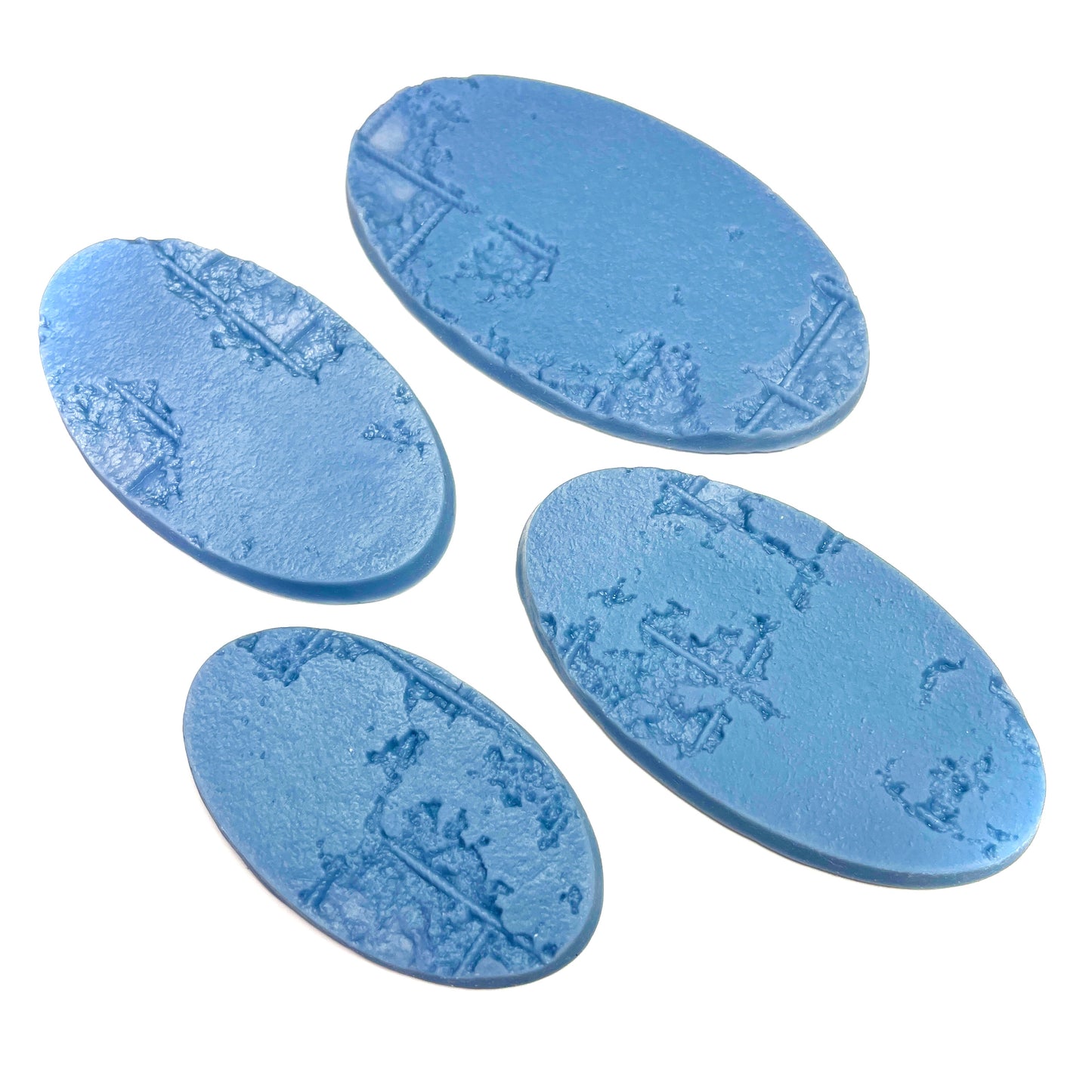 33-Piece Round Base Set with Magnet Slots : Damaged Concrete