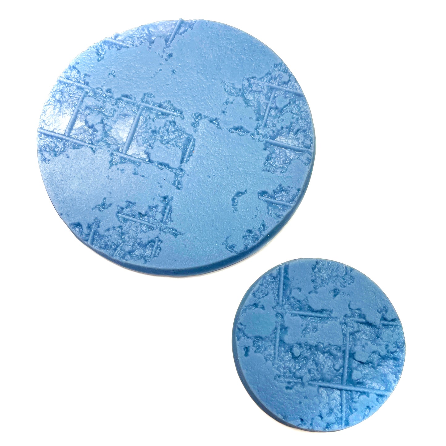 33-Piece Round Base Set with Magnet Slots : Damaged Concrete
