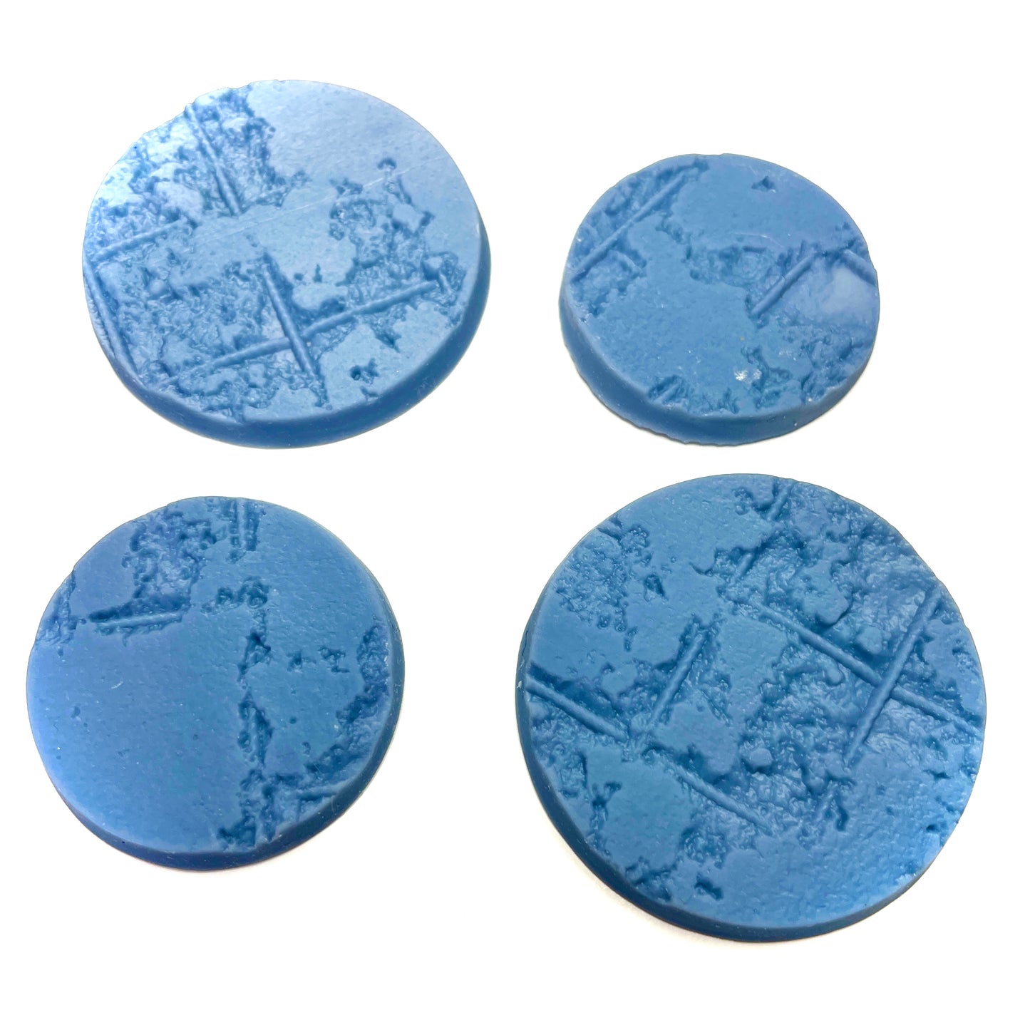 33-Piece Round Base Set with Magnet Slots : Damaged Concrete