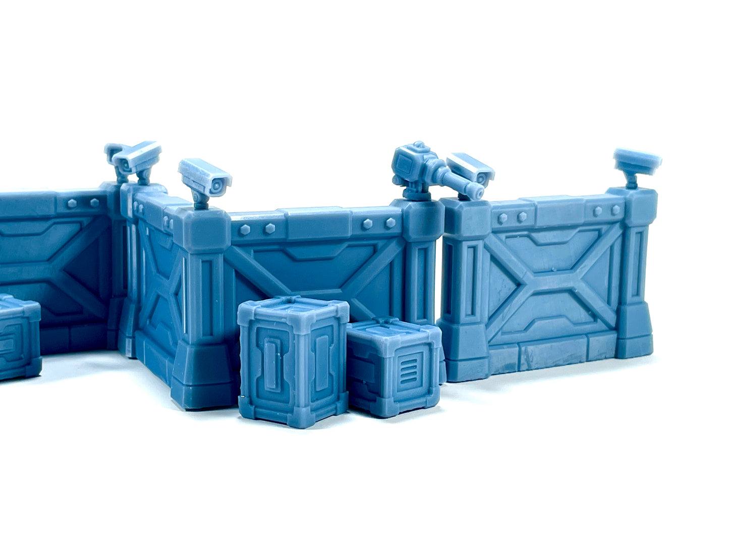 Defense Walls & Crates Set | Sci-fi Terrain
