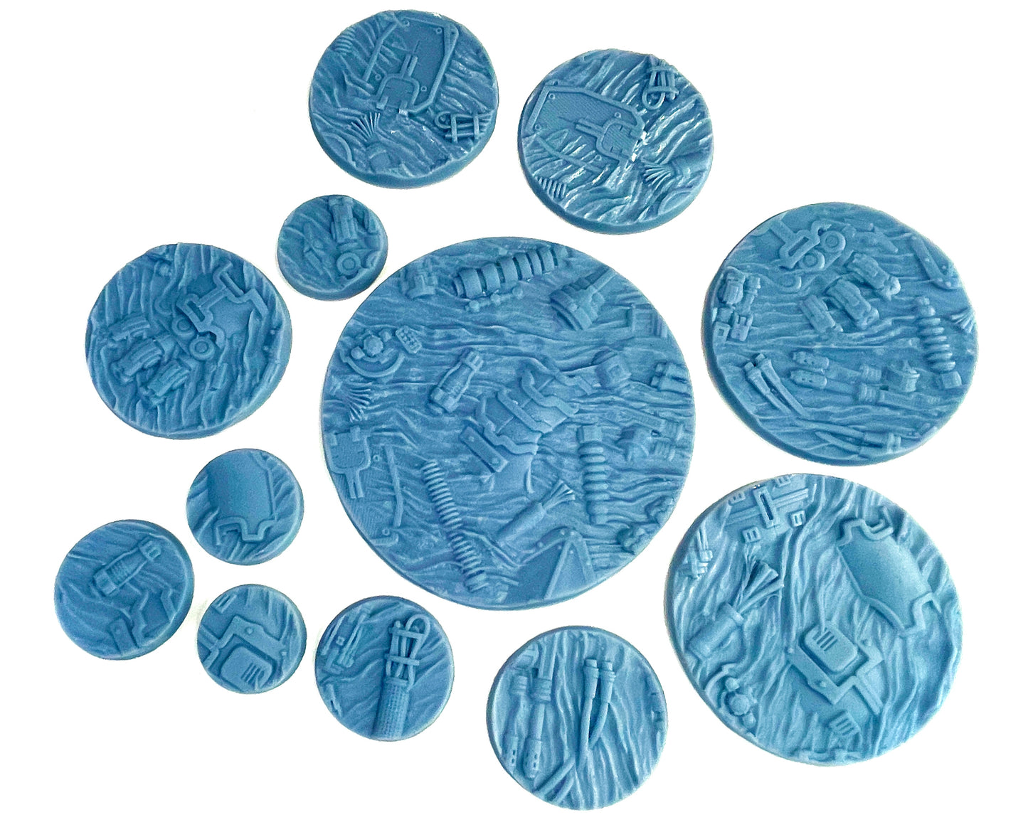 33-Piece Round Base Set with Magnet Slots : Fallen Titans