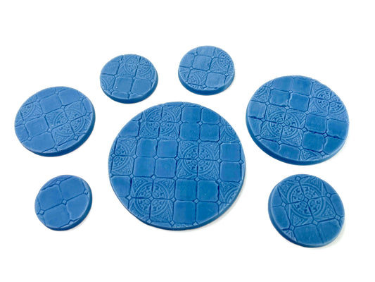 33-Piece Round Base Set with Magnet Slots : Grand Library Tiles