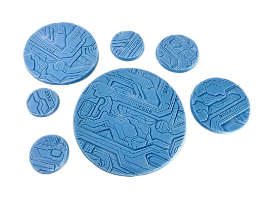 33-Piece Round Base Set with Magnet Slots : Starship Panels